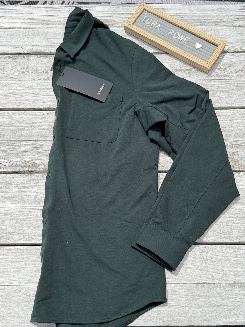 Lululemon Commission Long Sleeve Shirt Rainforest Green Men's Size Large NWT